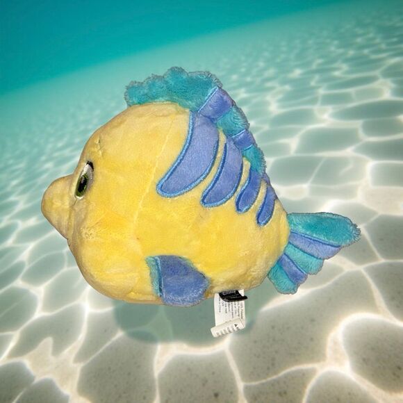 Harry Barker Disney the Little Mermaid Flounder Character Dog Toy Rattles - Picture 4 of 6